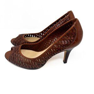 Cole Haan Eve Air Brown Leather Open toe Pumps 9